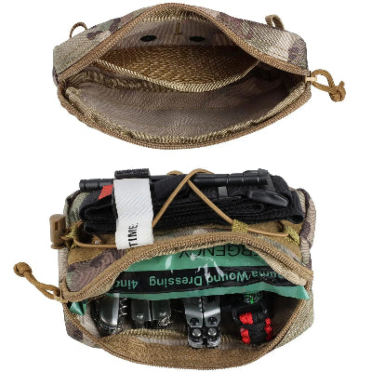 Tactical K9 Side Bag Small Horizontal Molle Pouch for Service Dog Harness Tactical Dog Vest Attachment Saddlebag Bone Shape