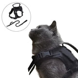 Tactical Cat Harness Vest Nylon Military Training K9 Service Adjustable Cat Puppy Harness Leash Set Small Dog Walking Lead Leash