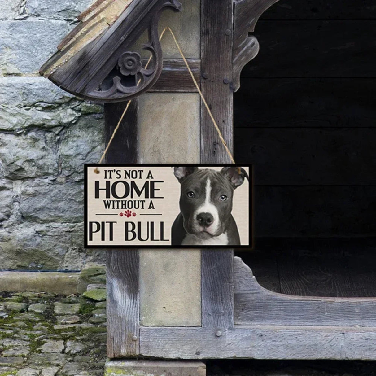 Pet Lover Wooden Sign,Dog Wooden Plaque Hanging Art Lovely Puppy Decor Dog Painting Wall Pediments Door Fence Home Decoration