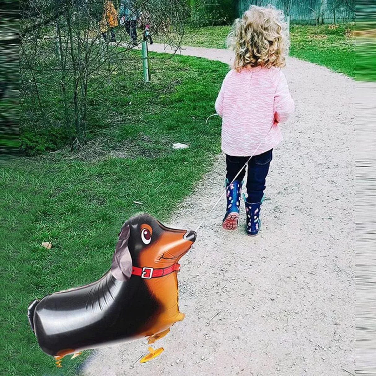 6 Pieces Walking Animal Balloon Pet Dog Balloon, Puppy Balloon Air Walker Birthday Party Supplies Balloon Animal Theme Birthday Party Decoration