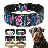 Reflective Puppy Big Dog Collar Adjustable Wide Pet Collars With Buckle For Small Medium Large Dogs Pitbull Greyhound Dog Chain