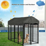 Oversize Dog Cage, Pet Run Enclosure, Playpen with Roof, for Outdoor Pet Kennel, High Fence