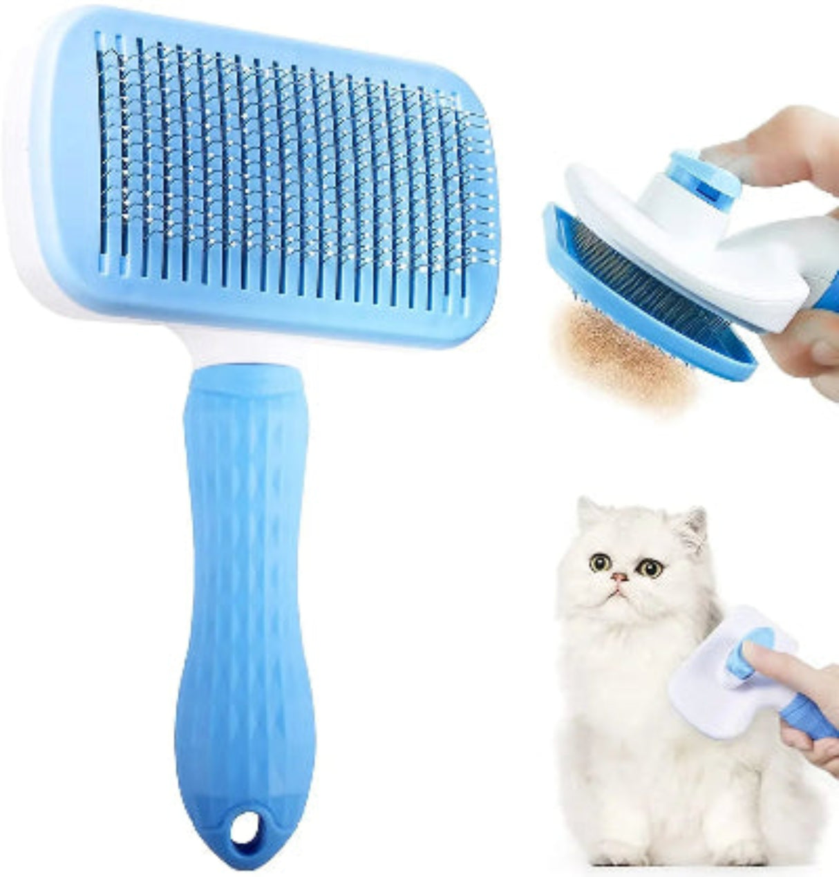 Cepillo para quitar el pelo de perros y gatos, peine para el cuidado y el aseo de perros y gatos, cepillo para el baño de limpieza para eliminar el pelo de mascotas, suministros para perros 