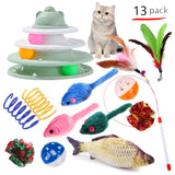 Cat Toys Mouse Shape Balls Foldable Cat Play Tunnel Kitten Tower Funny Cat Tent Pet Supplies  for Indoor Cats