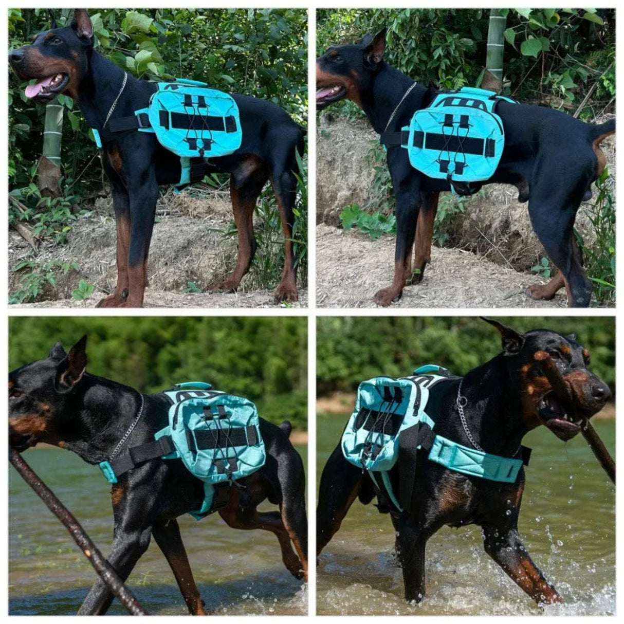 Pet Large Pocket Chest Strap Vest Reflective Dog Chain Explosion-Proof Impact Tactical Chest Strap Large Dog Chest Strap