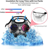Lunch Bags for Women Men Sunglasses Cat Lunch Box Tote Insulated Reusable Leakproof Cooler Shoulder Strap Lunch Pail Container
