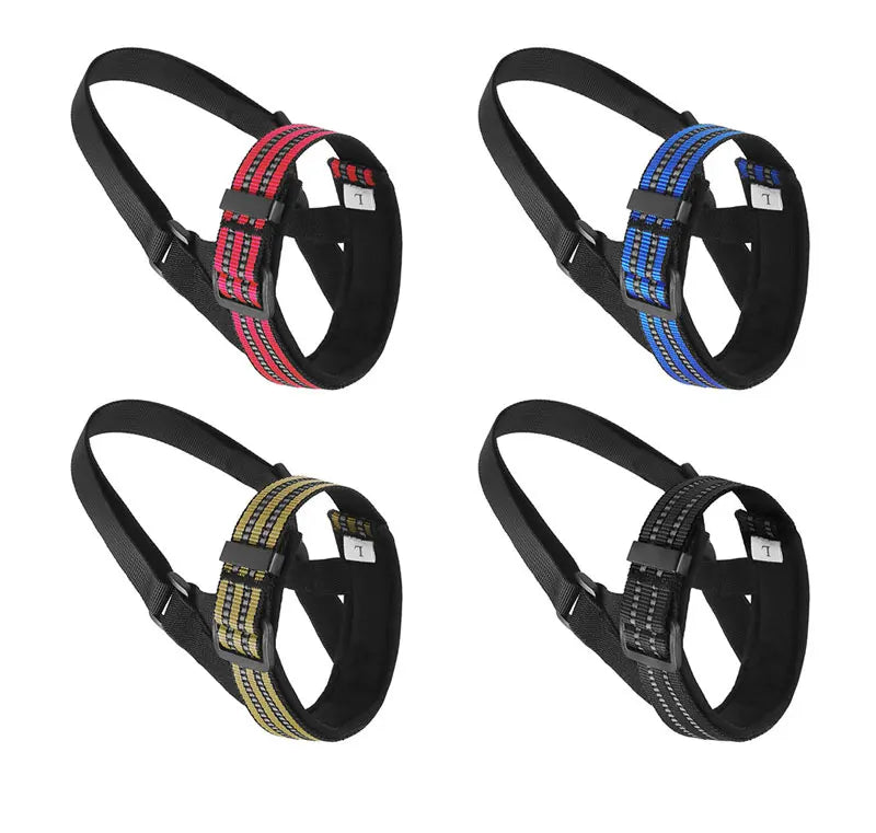 Reflective Tactical Muzzles for Medium Large Dogs Leads for Anti Barking Training Rope Guide Pet Mouth Cover Big Dog Accessories