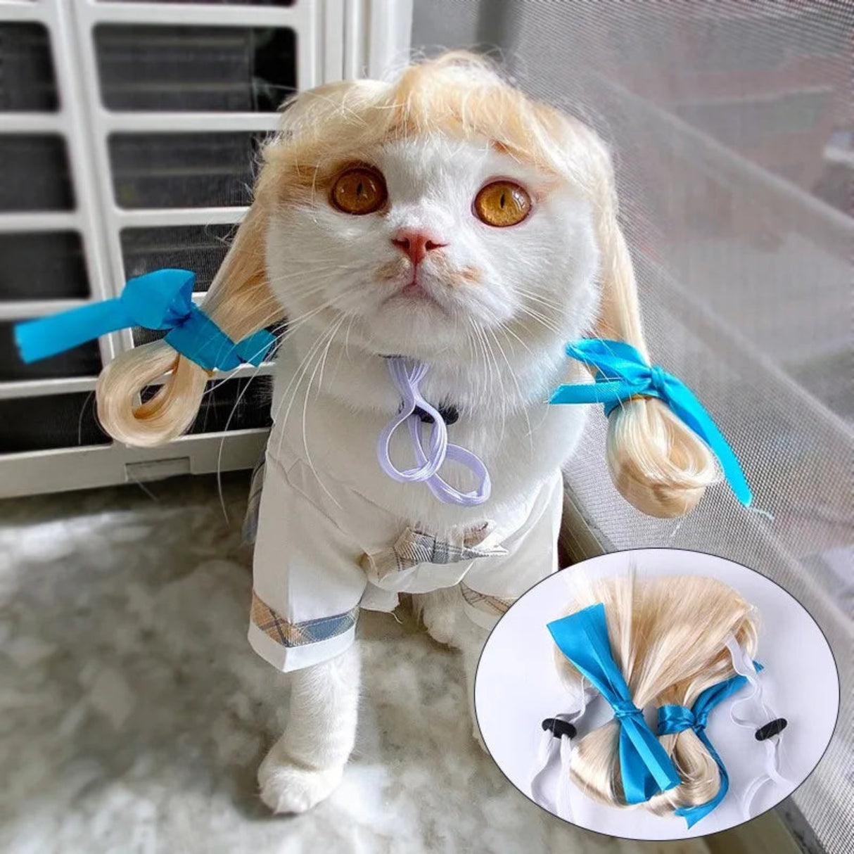 Pet Wigs Explosive Heads Clown Hair Accessories Cats Dogs Halloween Costumes Christmas Funny Pet Hair Accessories