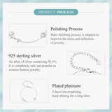 WOSTU Solid 925 Sterling Silver Cute Cat Dog Bracelet For Women Pet Paw Links Girl dachshund Charm Chains Daughter Birthday Gift