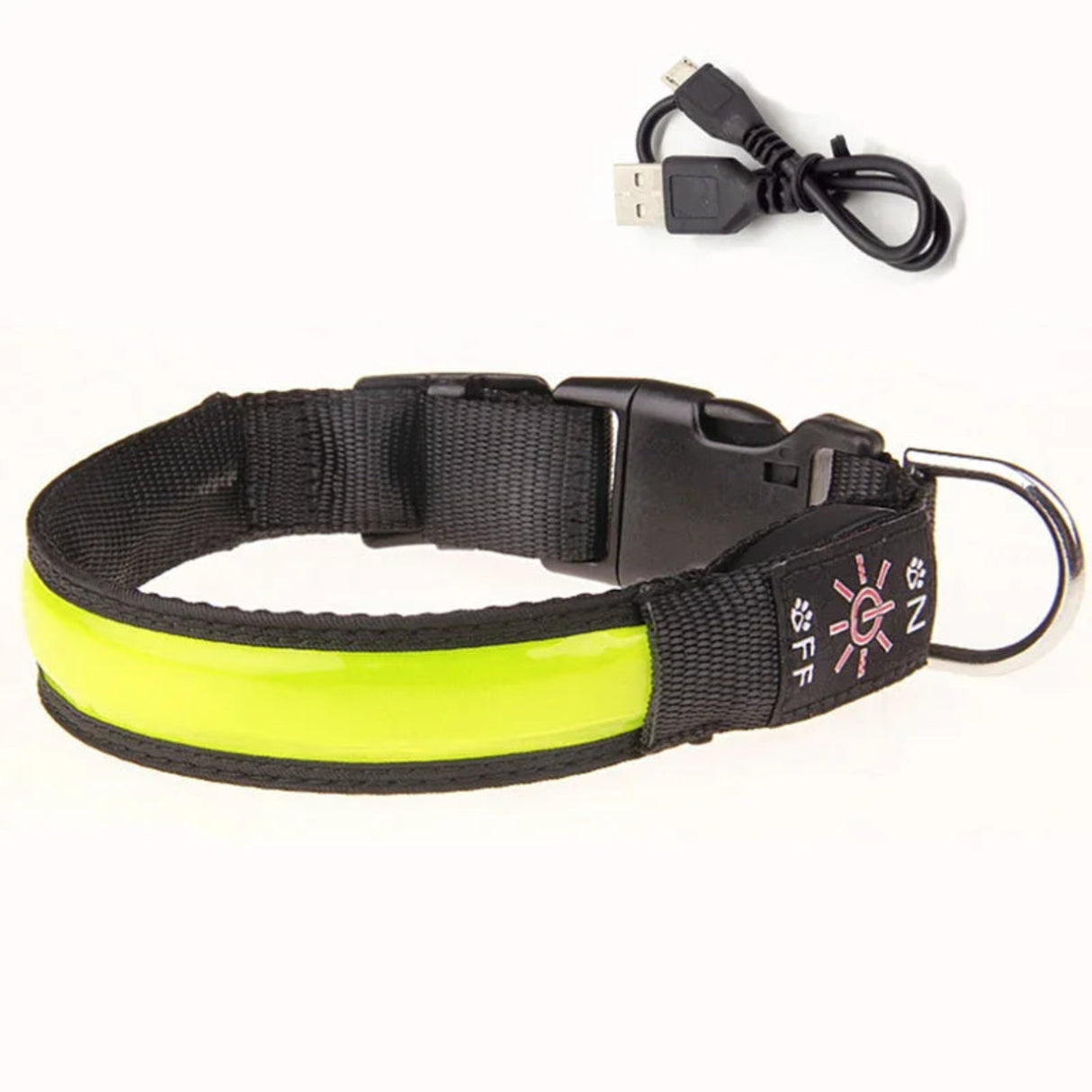 Collar para perro con luz LED brillante, ajustable, intermitente, con carga USB, collar luminoso, arnés con luz nocturna para perros grandes, medianos y pequeños, artículos para mascotas 