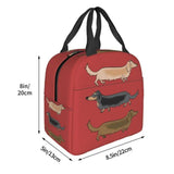 Kawaii Dachshund Dogs Insulated Lunch Tote Bag for Women Wiener Sausage Dog Portable Cooler Thermal Bento Box Work School Travel
