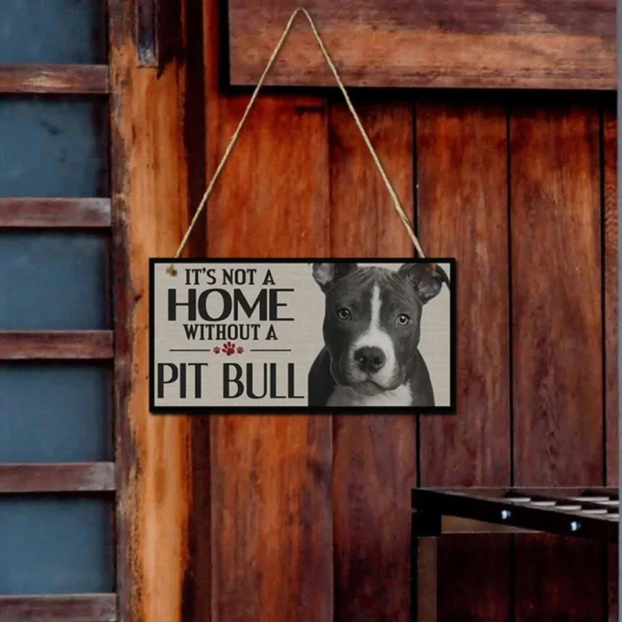 Pet Lover Wooden Sign,Dog Wooden Plaque Hanging Art Lovely Puppy Decor Dog Painting Wall Pediments Door Fence Home Decoration