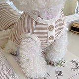 New Pet Dog Striped Sweatshirt Dog Clothes for Small Dogs Puppy Summer Clothes Soft Cat Dog Vest Bichon Chihuahua Dog Costumes