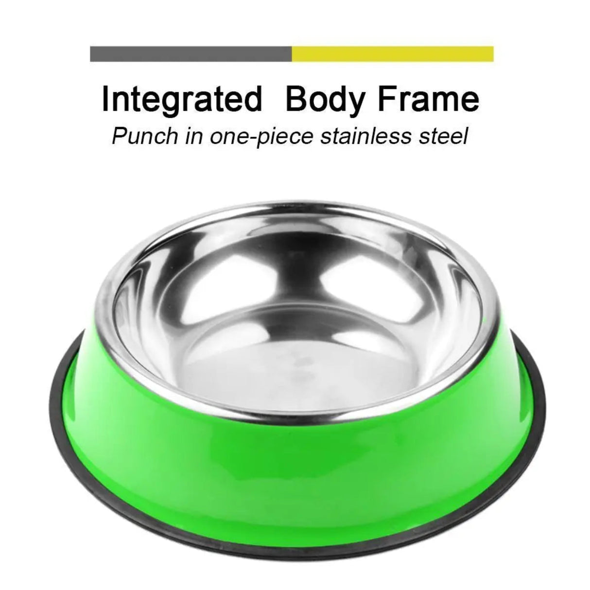 200/400/600ML Non-Slip Dog Bowls Stainless Steel Puppy Food Drinking Water Eating Container Dish Pet Feeders Pets Dogs Accessory