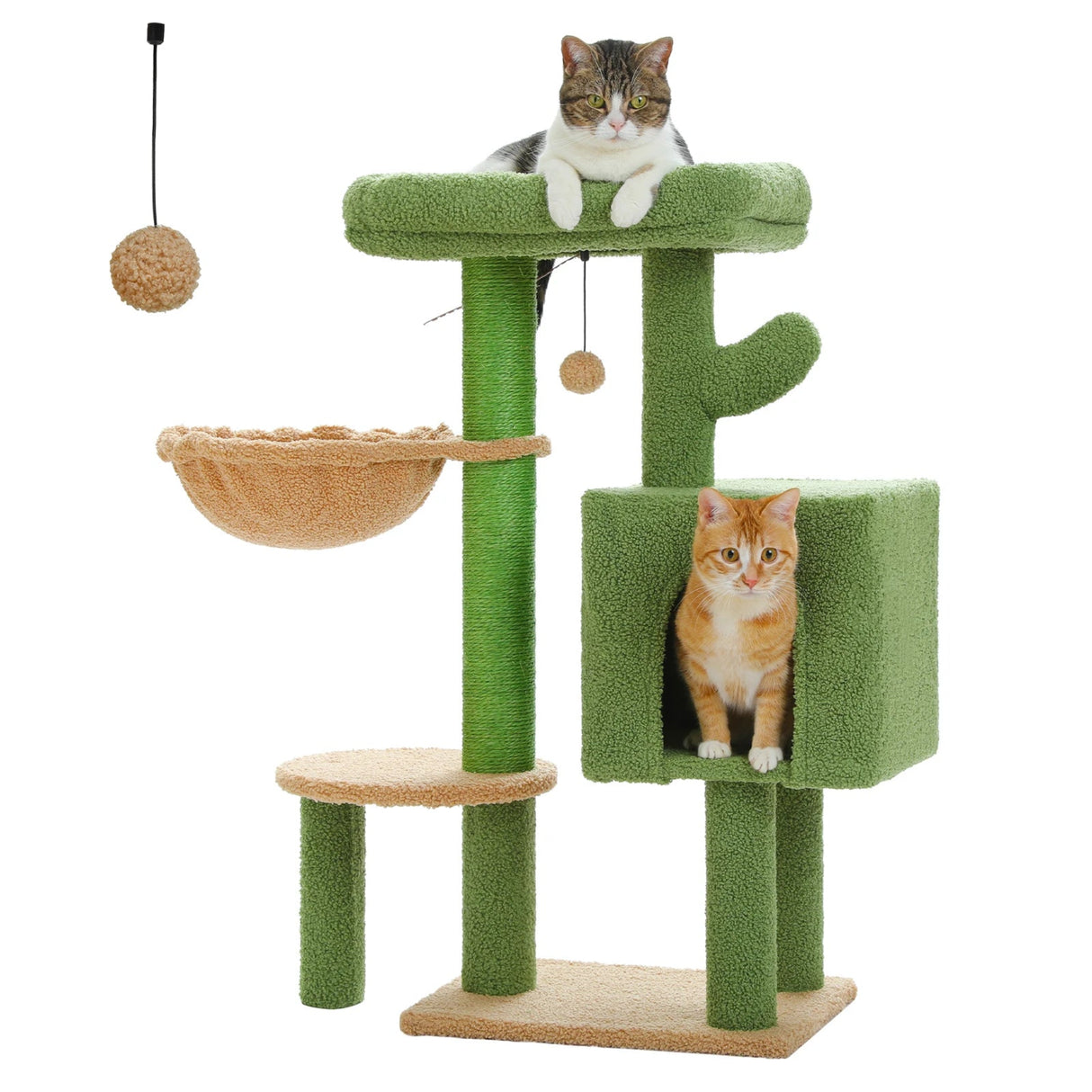 Luxury Cat Tree for Indoor Multi-Level Cat Tower with Condo Hammock Padded Perch Cat Scratching Post Cat Accessories Cat Toys