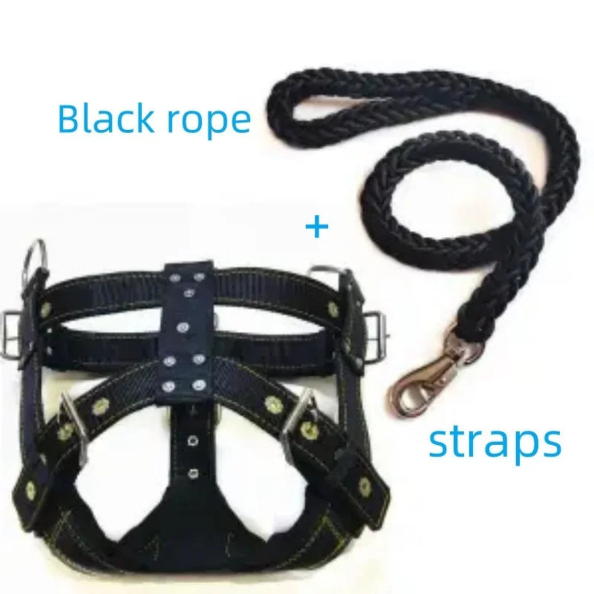 Durable Large Dog Harness Traction Rope Pit Bull Dog Muscle Training Carrying Strap Vest Adjustable Quick Control Pet Supplies