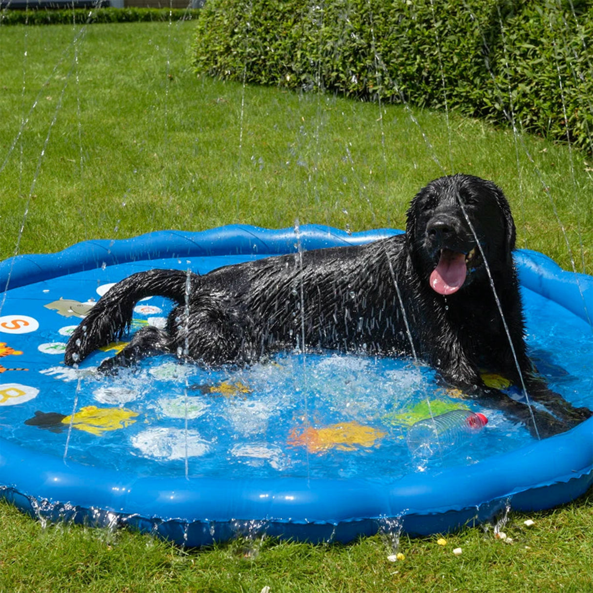 100/170cm Children's Toys Water Spray Mat PVC Thickened Pet Bath Inflatable Pool Bath Outdoor Games Dog Toys