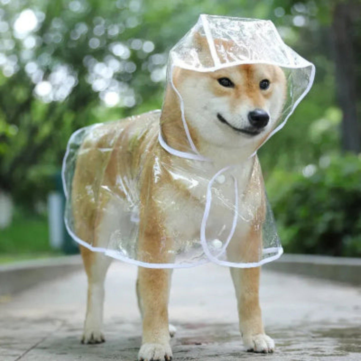 Dog Raincoat Puppy Transparent Rainwear Pet Hooded Waterproof Jacket Clothes Soft PVC Small Dogs Raincoat Puppy Rain Poncho