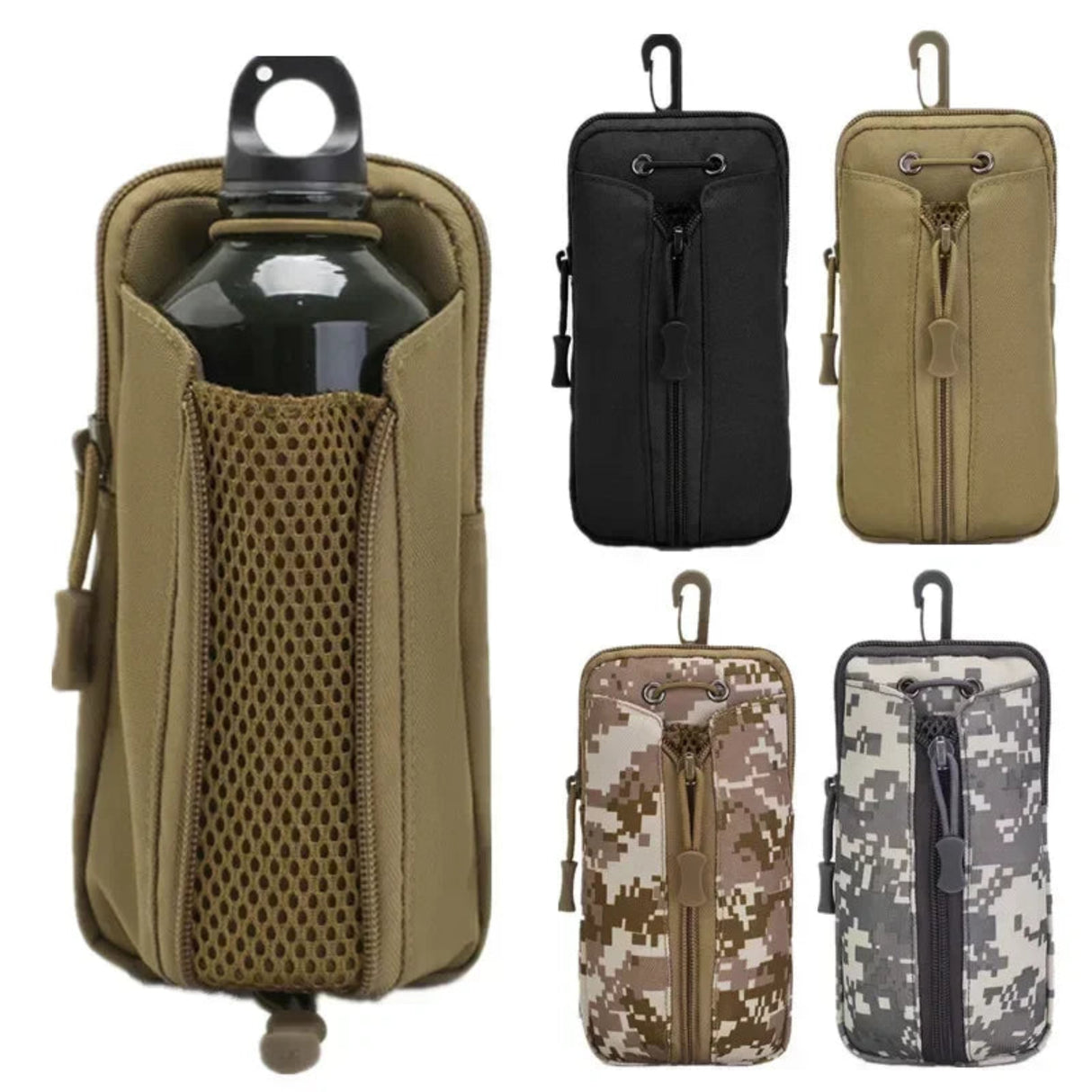 Outdoor hiking and camping waterproof hanging waist bag mobile phone bag  tactical Molle water bottle bag camping equipment