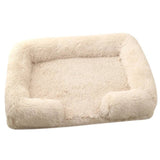 Cama grande para perros Cama de felpa para perros Cama para mascotas de invierno con almohadilla gruesa Sofá cama para perros Almohadilla extraíble Perrera cuadrada para perros pequeños y grandes