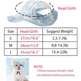 Cute Pet Sun Hat Cat Sun Hats for Dog Baseball Cap Cat Hat Pet Hats for Small Dogs Cats with Ear Holes Adjustable Drawstring