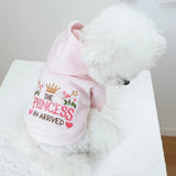 Pet Dog Clothes for Small Medium Dogs Winter Warm Dog Hoodie Letter Print Puppy Pullover Pet Sweatshirt Bichon Frise Dog Clothes