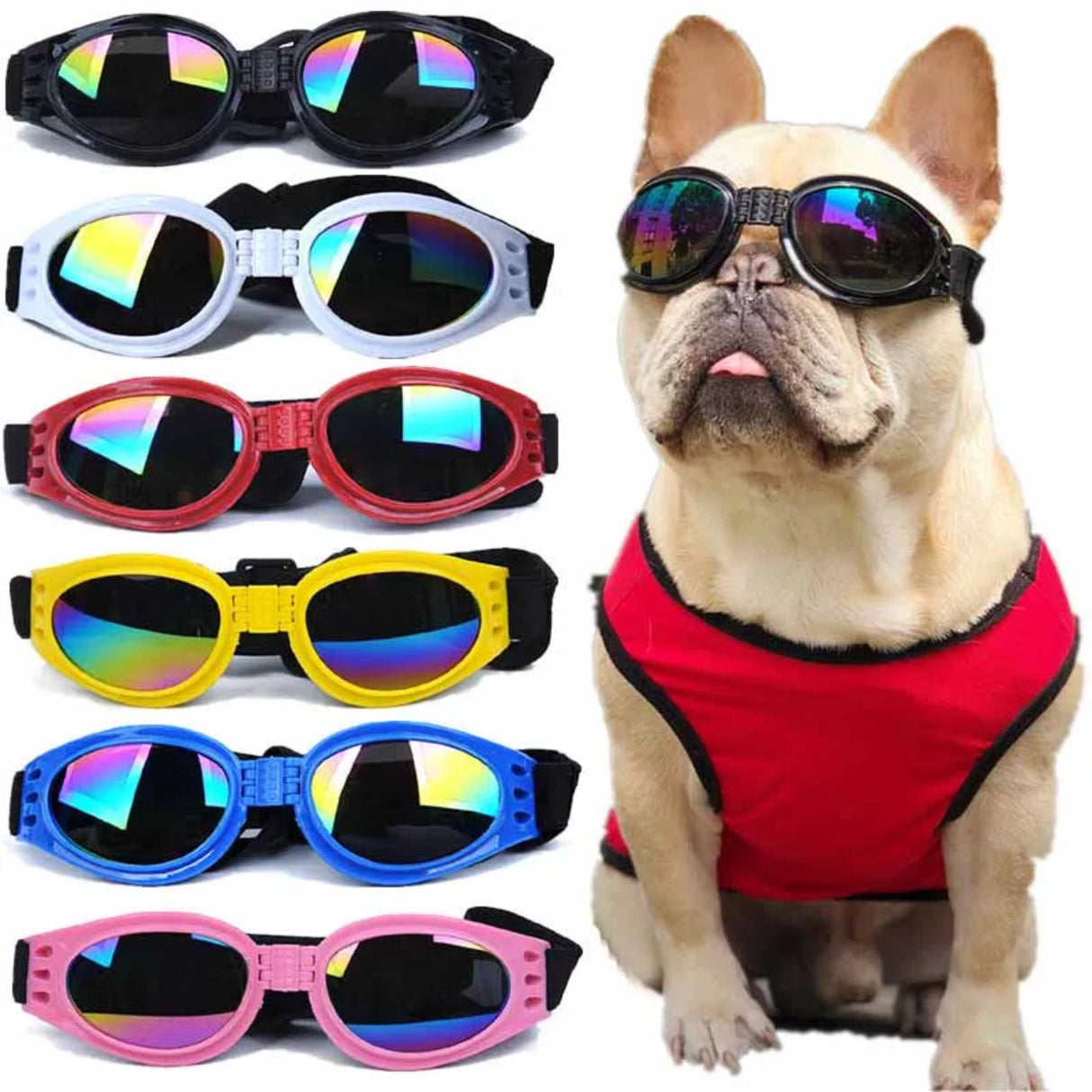 Gafas plegables para perros, gafas para mascotas que previenen los rayos UV, gafas para gatos, gafas de sol de moda para perros, accesorios para fotos, suministros para perros 