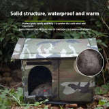 All Seasons Outdoor Rainproof Stray Cat Nest, Winter-Warm Closed House, Cold-Proof Cat House