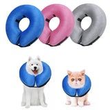 Collar inflable protector para perros y gatos, collar de recuperación suave para después de la cirugía que no bloquea la visión, suministros para mascotas pequeñas, medianas y grandes