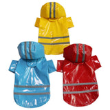 Abrigo de lluvia de verano para exteriores para cachorros y mascotas, chaquetas impermeables con capucha de tallas S a XL, impermeable de PU para perros, ropa, impermeable para perros pequeños 