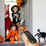 Cool Pumpkin Pet Halloween Costumes Cape Bat Adjustable Cats Cosplay Clothes Soft Black Halloween Dog Cloak Hat Dogs