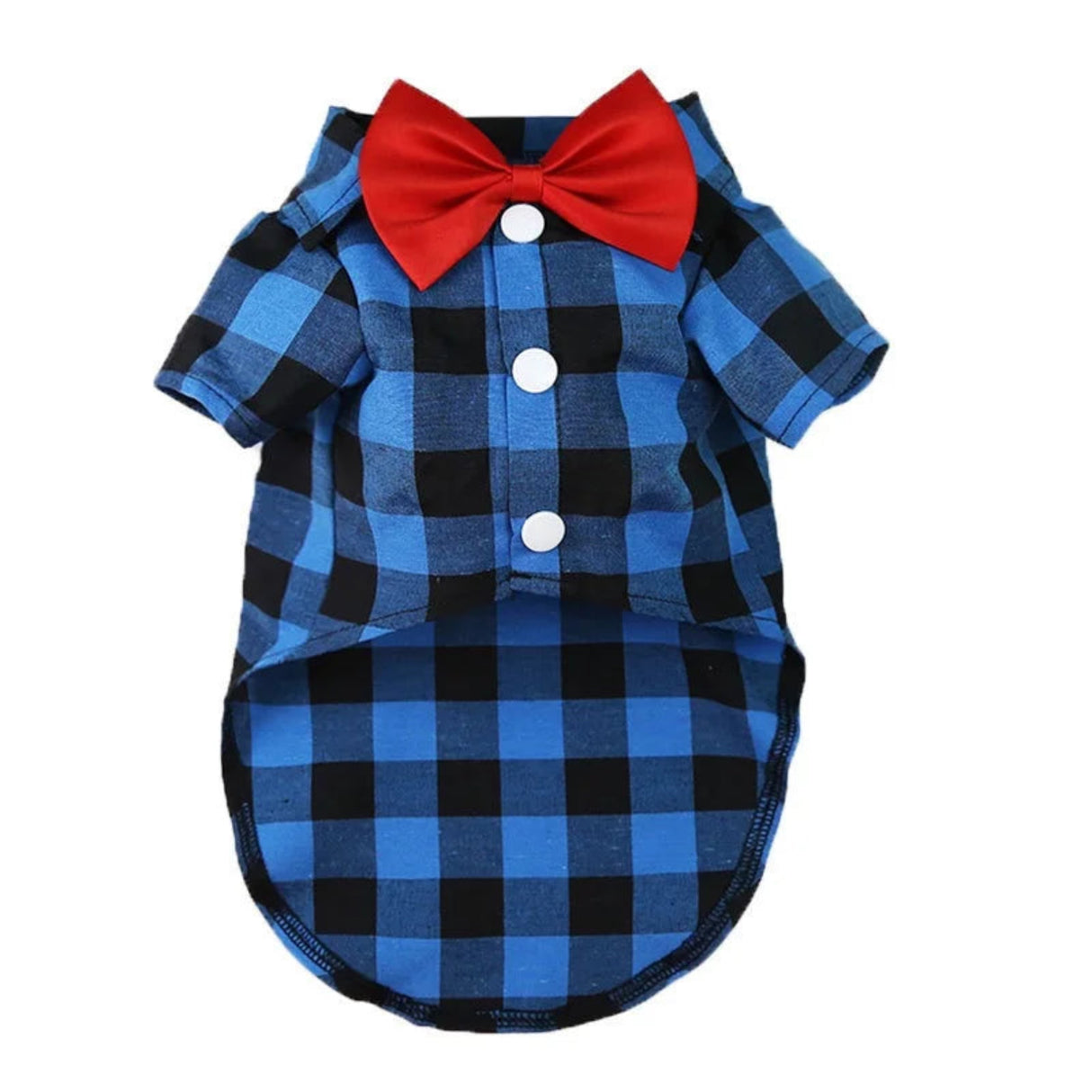 Bowtie Dog T-Shirts Classical Plaid Thin Breathable Summer Dog Clothes for Small Large Dogs Puppy Pet Cat Vest Pets Clothing