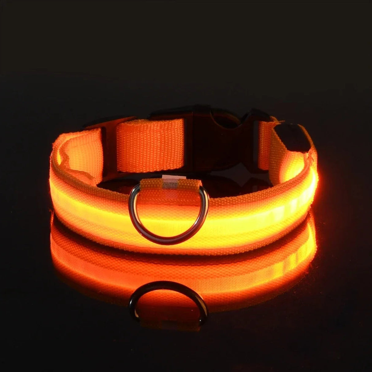 Collar para perro de nailon con luz LED de seguridad nocturna intermitente que brilla en la oscuridad Correa para perros Accesorios luminosos fluorescentes para perros