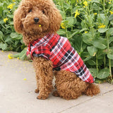 Pet Dog Puppy Plaid Shirt Dog T-Shirts Thin Breathable Summer Dog Clothes Small Dogs Puppy Pet Cat Vest Chihuahua Dog Clothes