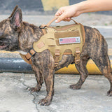 Chaleco táctico con arnés para perros con asa, arnés militar para perros grandes y medianos, chaleco antitirones para perros de servicio, chaleco ajustable para perros