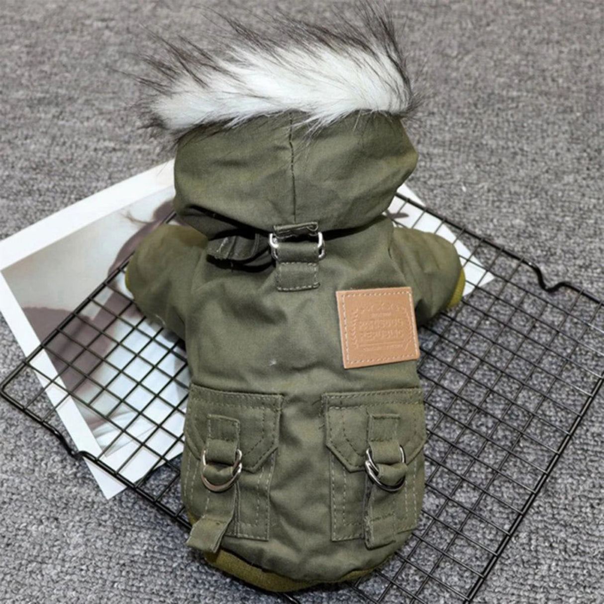 Pet Dog Jacket With Harness Winter Heavy Hiking Coat Dog Warm Hoodie Vest Windproof Outdoor Jacket For Small Medium Large Dog