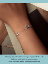 WOSTU Solid 925 Sterling Silver Cute Cat Dog Bracelet For Women Pet Paw Links Girl dachshund Charm Chains Daughter Birthday Gift