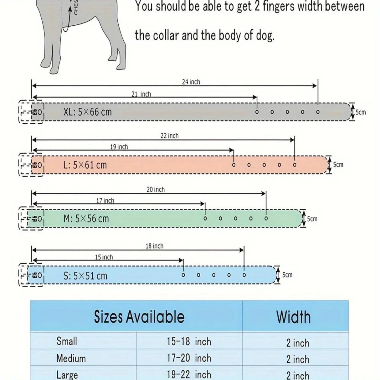 Spiked inlaid dog collar-fashion leather dog collar-2 inches wide suitable for medium and large dogs-Pitbull Mastiff Labrador Bo