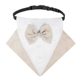 Dog Formal Bandana Tuxedo Scarf with Bow Tie Wedding Party Outfit Dress-up Accessories Dog Attire Costume Gentleman Neckerchief