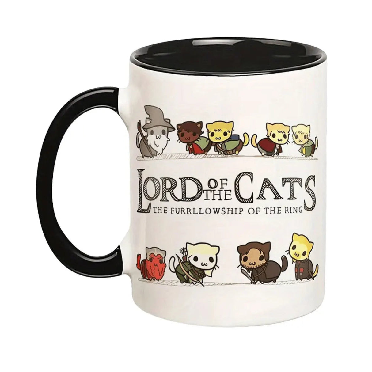 11oz Cat Afternoon Tea Mug Multifunctional Ceramic Coffee Mug Porcelain Coffee Cup Espresso Cup Drinking Cup for Cat Lovers