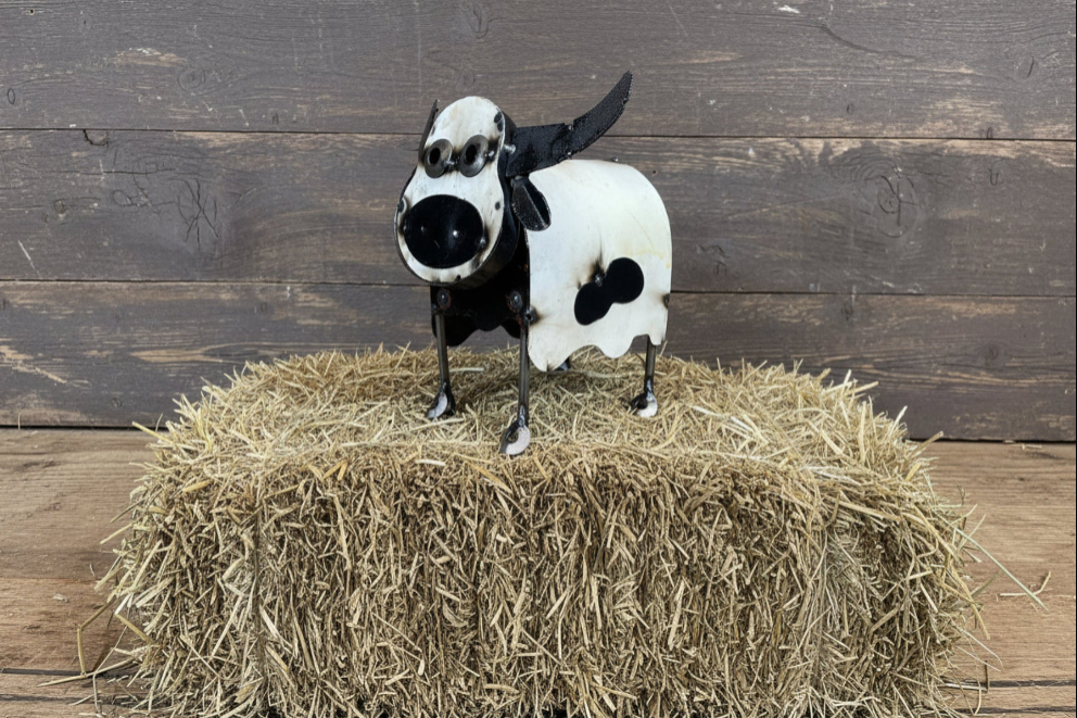Connie-Super Mini Farm Cow-ER-Metal-7x9 inches-Connie
