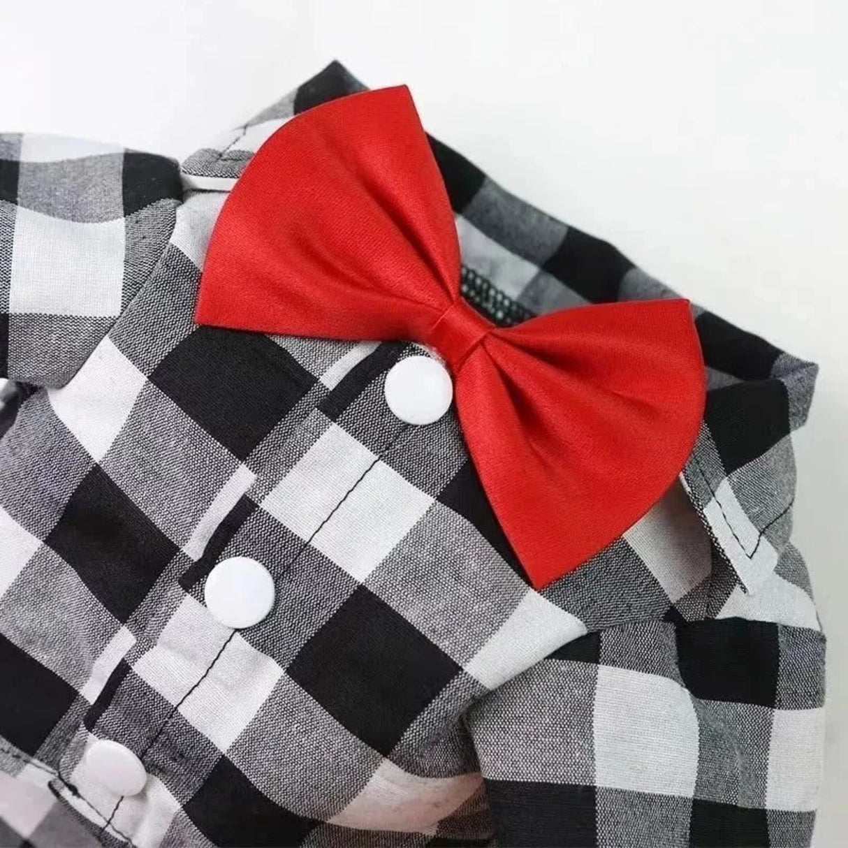 Bowtie Dog T-Shirts Classical Plaid Thin Breathable Summer Dog Clothes for Small Large Dogs Puppy Pet Cat Vest Pets Clothing