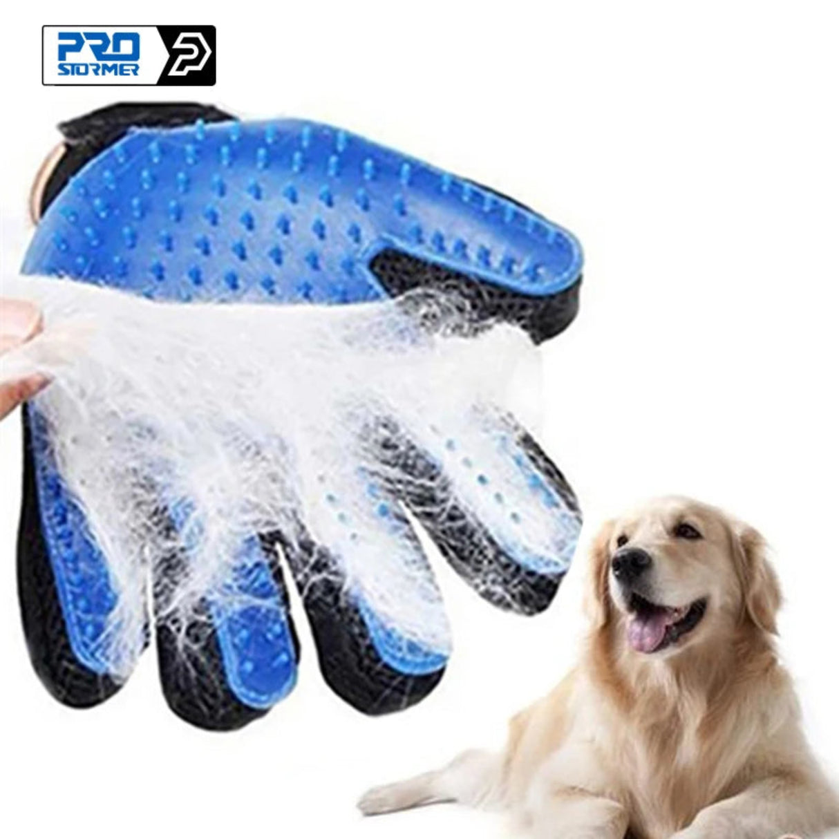 Guante de aseo para perros y mascotas, cepillo de silicona para gatos, peine, guantes para quitar el pelo suelto, artículos de limpieza para el baño de perros, peines para animales de PROSTORMER