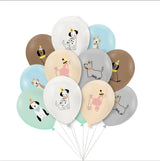 12Pcs Party Supplies 12" Latex Balloons Dog Birthday Kids Baby Shower Balloon Decoration Toys Paw Print