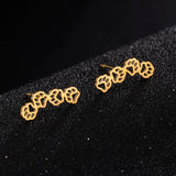 Unift Cute Dog Cat Paw Stud Earrings for Women Fashion Animal Paw Print Jewelry Stainless Steel Accessories Pet Lover Party Gift