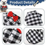 Bowtie Dog T-Shirts Classical Plaid Thin Breathable Summer Dog Clothes for Small Large Dogs Puppy Pet Cat Vest Pets Clothing