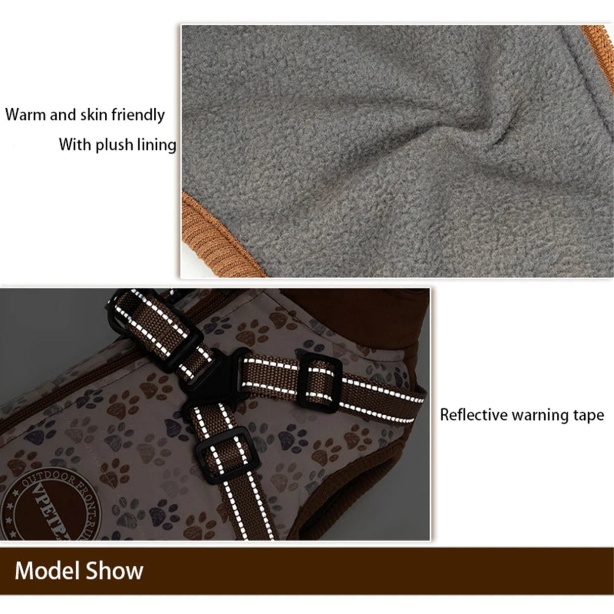 Dog Coat for Medium Dogs,Waterproof Dog Winter Jacket with Harness Built in Puppy Cold Weather Coats Reflective Pet Vest