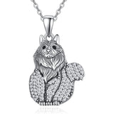 Creative and Handsome Maine Coon Cat Pendant Necklace for Women Exquisite Pet Kitten Jewelry Accessories Cat Lovers Holiday Gift