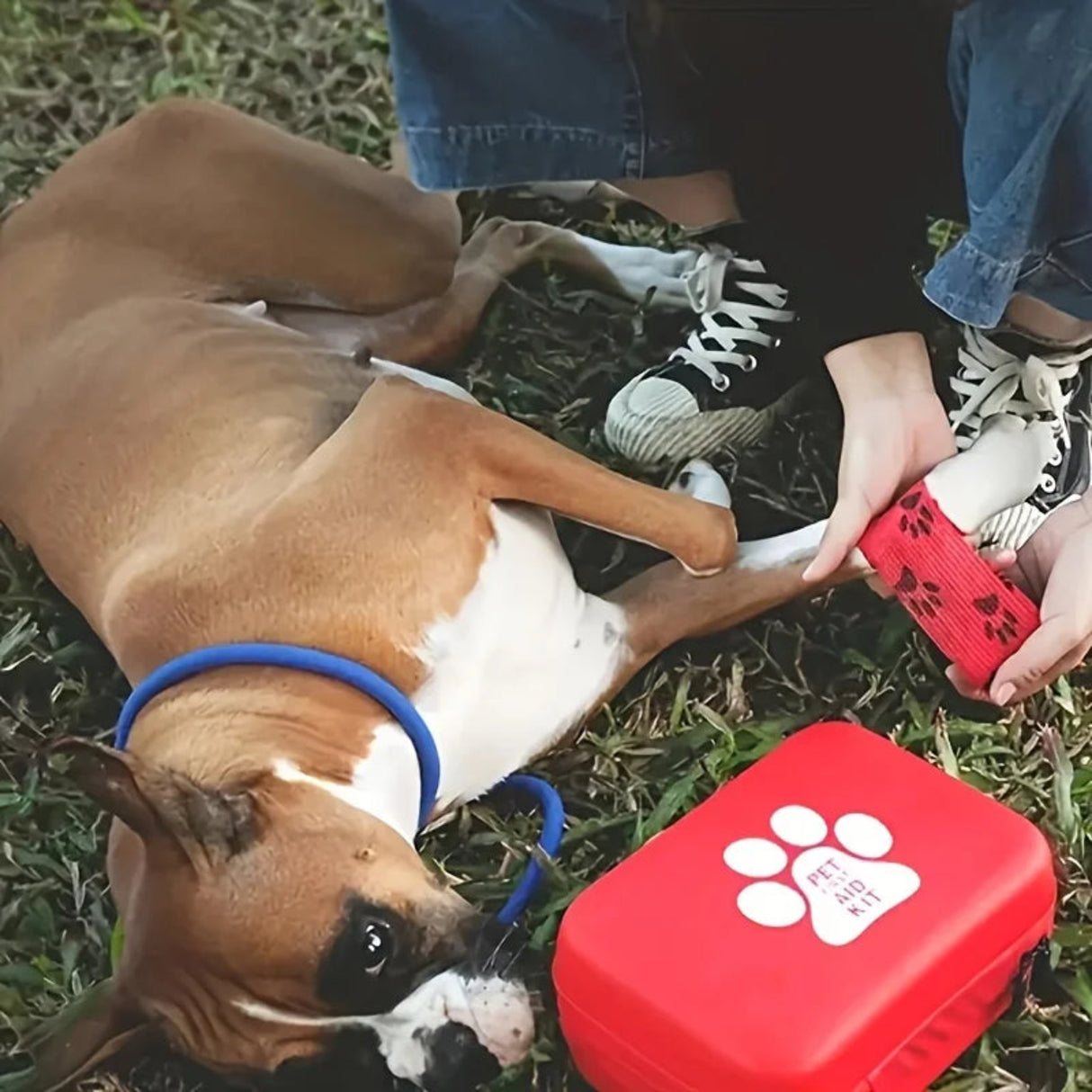 Botiquín de primeros auxilios compacto para perros y gatos Suministros de emergencia para mascotas Eliminador de garrapatas Mantas eléctricas y más Senderismo Acampada Mochilero Caza