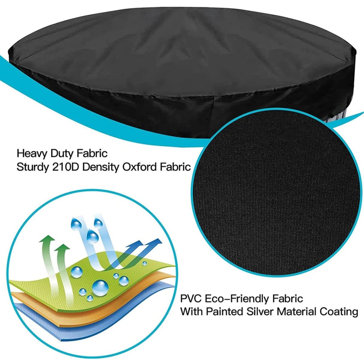 Cubierta para piscina de verano, impermeable, para piscina, película solar a prueba de polvo, para piscina al aire libre, con aislamiento térmico, manta con cordón 